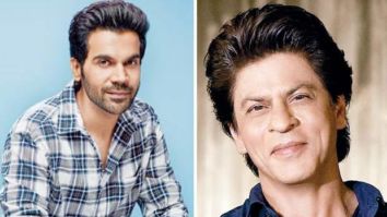 Rajkummar Rao has a fan-boy moment with Shah Rukh Khan as the latter mouths a dialogue from Stree