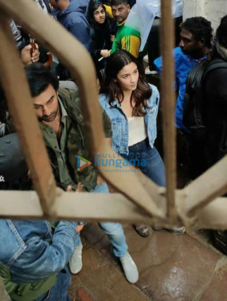on the sets of the movie Brahmastra
