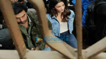 on the sets of the movie Brahmastra