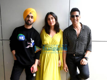 Photos: Akshay Kumar, Kareena Kapoor Khan and Diljit Dosanjh snapped during Good Newwz promotions