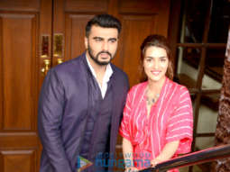 Photos: Arjun Kapoor and Kriti Sanon snapped during Panipat promotions in Delhi