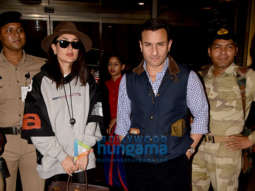 Photos: Saif Ali Khan, Kareena Kapoor Khan and Sharad Kelkar snapped at the airport