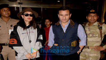 Photos: Saif Ali Khan, Kareena Kapoor Khan and Sharad Kelkar snapped at the airport