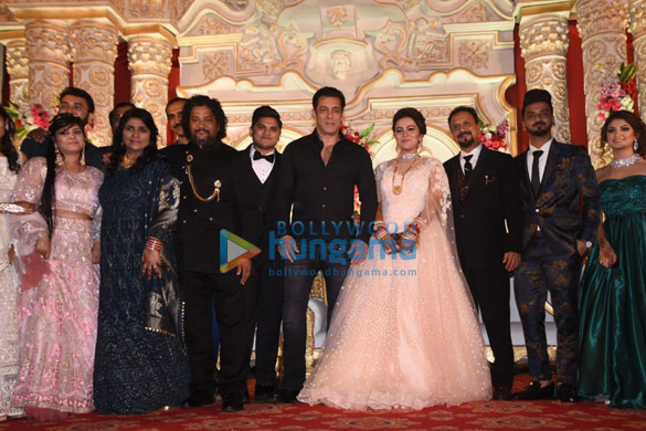 photos salman khan and others snapped at the wedding of his makeup artist raju naags son 1
