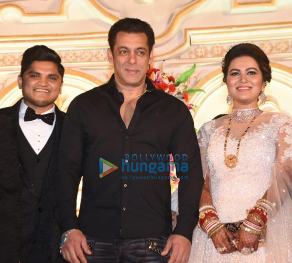 photos salman khan and others snapped at the wedding of makeup artist raju naags son 3