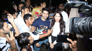 Varun Dhawan and Nora Fatehi snapped at Mount Mary Church in Bandra