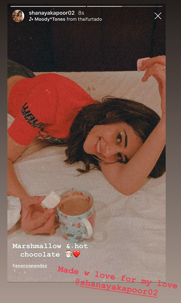 Ananya Panday makes hot chocolate with love for her LOVE, Shanaya Kapoor!