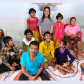 Amid Khaali Peeli shooting, Ananya Panday takes time out to spend time with children in Wai