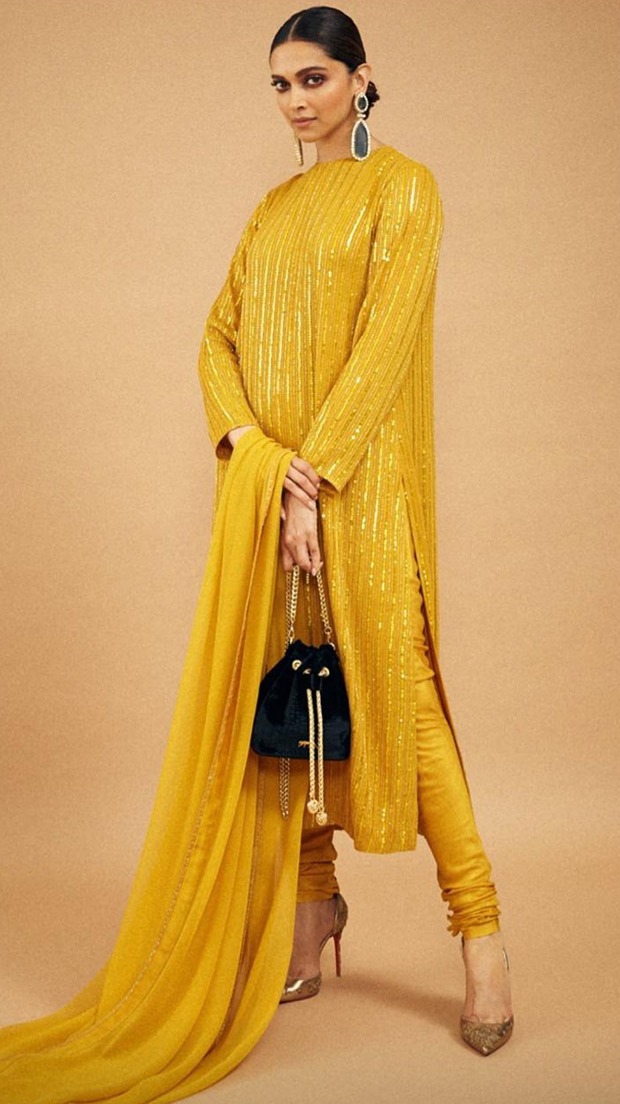 Deepika Padukone is ray of sunshine in yellow Sabyasachi Mukherjee creation Deepika Padukone is ray of sunshine in yellow Sabyasachi Mukherjee creation