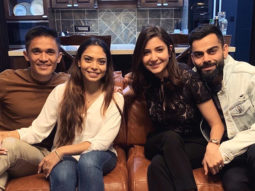 Anushka Sharma and Virat Kohli celebrate team India’s ODI series win with Sunil Chhetri and wife