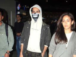 Jersey actor Shahid Kapoor hides his face from paparazzi after getting 13 stitches, arrives back in Mumbai
