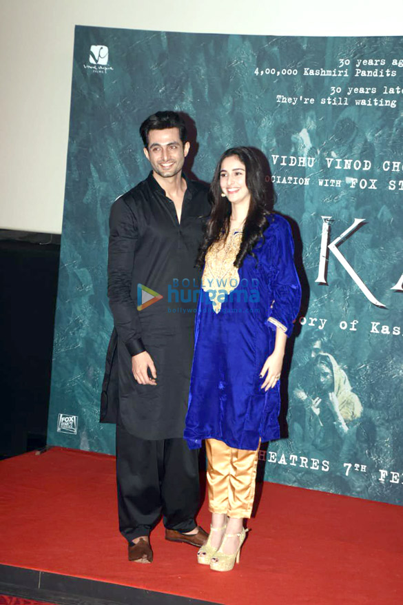 photos aadil khan sadia and vidhu vinod chopra attend the special screening of shikara 2