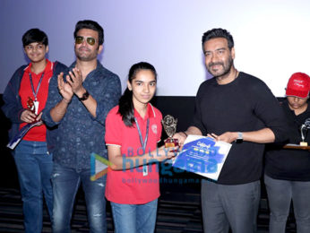 Photos: Ajay Devgn visits INOX Megaplex for an exclusive screening of Tanhaji – The Unsung Warrior for school children