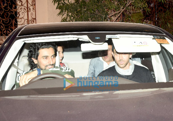 photos celebs snapped at hrithik roshans house for her birthday bash 1