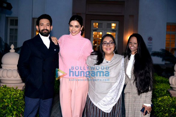 Photos: Deepika Padukone, Vikrant Massey, Meghna Gulzar and Laxmi Agarwal snapped promoting Chhapaak at Imperial Hotel in New Delhi Photos: Deepika Padukone, Vikrant Massey, Meghna Gulzar and Laxmi Agarwal snapped promoting Chhapaak at Imperial Hotel in New Delhi