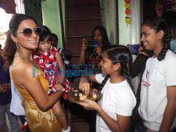 Photos: Geeta Basra and daughter Hinaya celebrate Lohri with the girls of Shiksha Seva Foundation