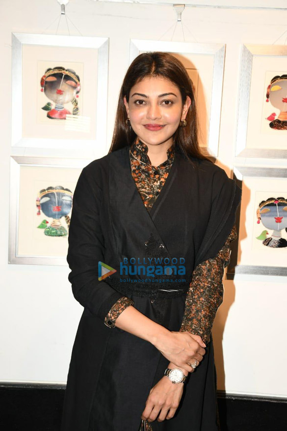 photos kajal aggarwal snapped at studio 3 art gallerys divine intervention by artist g subramanian and p gnana 2