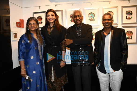 photos kajal aggarwal snapped at studio 3 art gallerys divine intervention by artist g subramanian and p gnana 4
