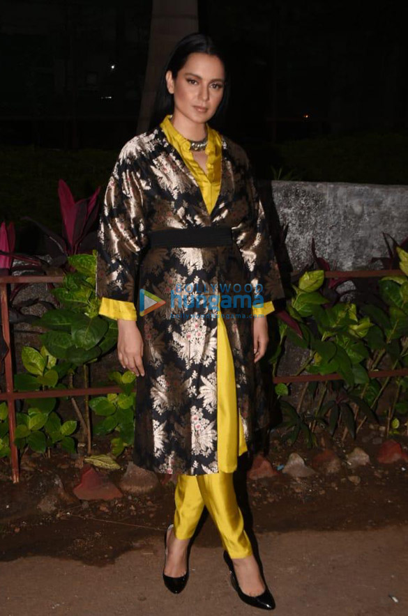 photos kangana ranaut snapped on sets of indian idol promoting her film panga 3
