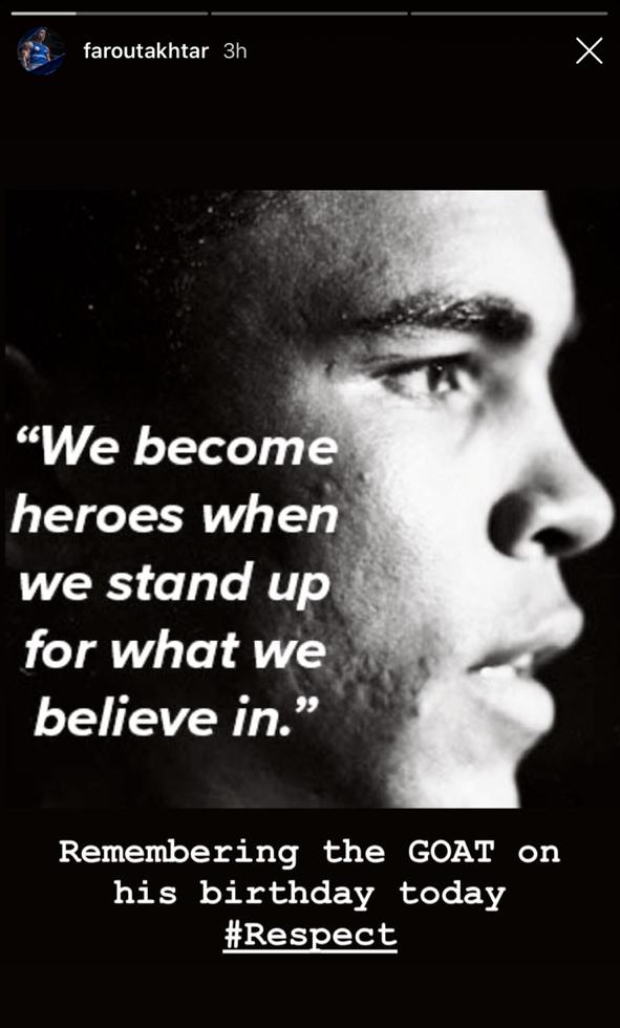 "Remembering the GOAT on his birthday today" - shares Farhan Akhtar for Muhammad Ali on occasion of the legends' birthday
