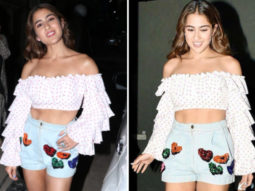 Sara Ali Khan’s off-shoulder crop top and high waisted shorts is perfect look for a brunch date
