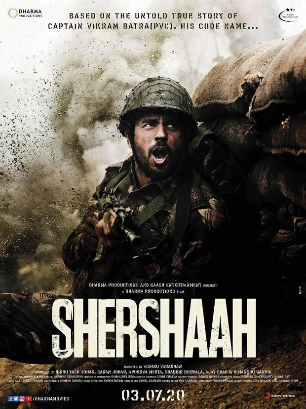 Shershaah First Look Sidharth Malhotra is Captain Vikram Batra in intriguing posters, film to release on July 3, 2020