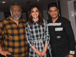 Taapsee Pannu, Anubhav Sinha and Bhushan Kumar spotted at the trailer preview of Thappad