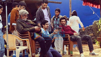 on the sets of the movie Brahmastra