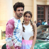 Kartik Aaryan makes faces while Sara Ali Khan talks