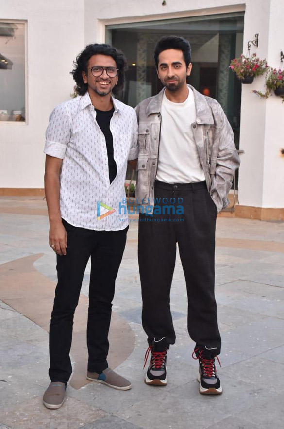 Photos: Ayushmann Khurrana and Hitesh Kewalia snapped promoting their film Shubh Mangal Zyada Saavdhan