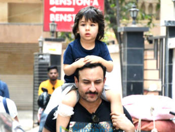 Photos: Saif Ali khan and Taimur Ali Khan spotted in Bandra