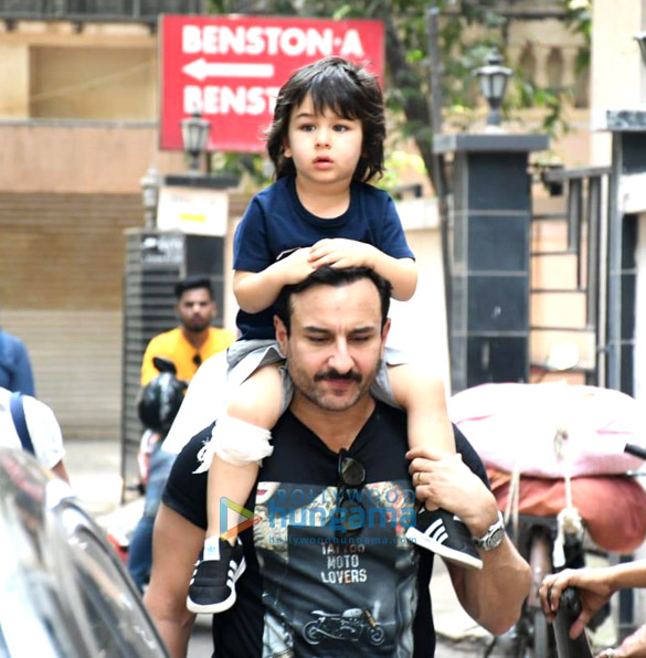 photos saif ali khan and taimur ali khan spotted in bandr 2