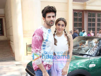 Photos: Sara Ali Khan and Kartik Aaryan snapped at Radio City office in Bandra