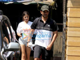 Photos: Sushant Singh Rajput and Rhea Chakraborty spotted at the gym in Bandra