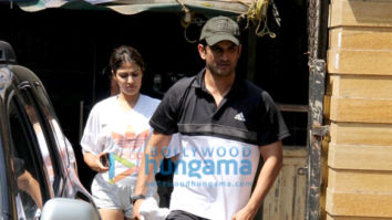 Photos: Sushant Singh Rajput and Rhea Chakraborty spotted at the gym in Bandra