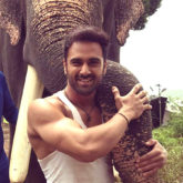 Pulkit Samrat bonds with his co-star, Unni the elephant, on the sets of Haathi Mere Saathi