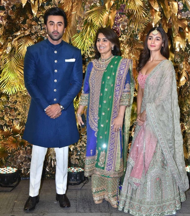 Ranbir Kapoor and Alia Bhatt make a starry entrance with Neetu Kapoor at Armaan Jain - Anissa Malhotra's wedding reception