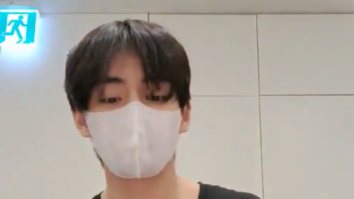 Singer V vibing to Justin Bieber’s ‘Intentions’ while signing BTS albums is a mood!