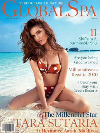 Tara Sutaria on the cover of Global Spa