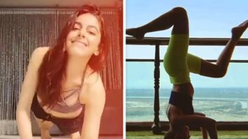 Alaya F aces her fitness game with inversion and plank challenges