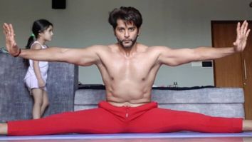 Karanvir Bohra does 108 Suryanamaskars, his daughter adorably photobombs