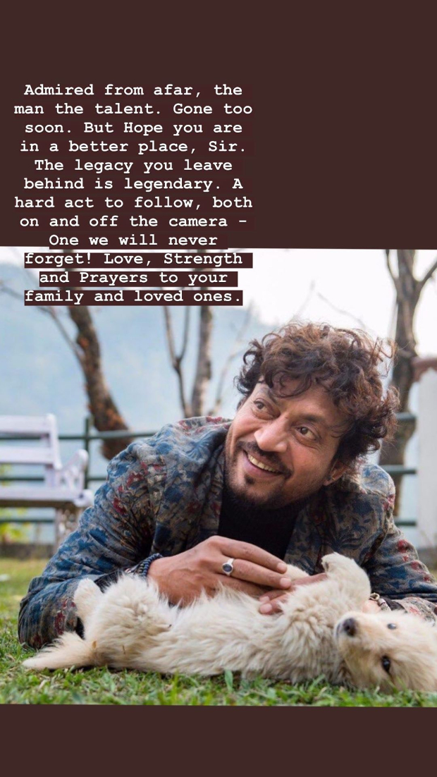 From Jennifer Winget to Ravi Dubey, television celebrities express their condolences and shock on Irrfan Khan’s demise