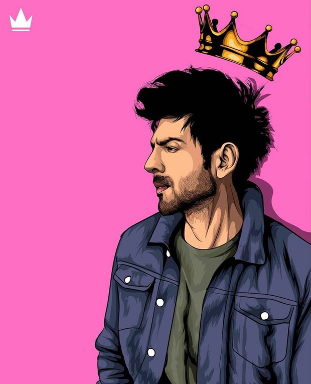 Kartik Aaryan shares an illustration, says 'even the crown can’t mess with the hair' Kartik Aaryan shares an illustration, says 'even the crown can’t mess with the hair'