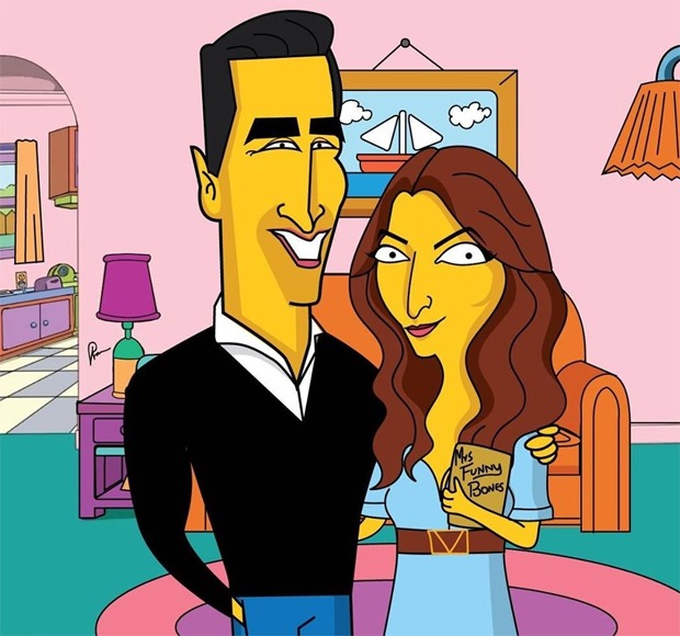 Meet Akshay Kumar and Twinkle Khanna as the characters of The Simpsons