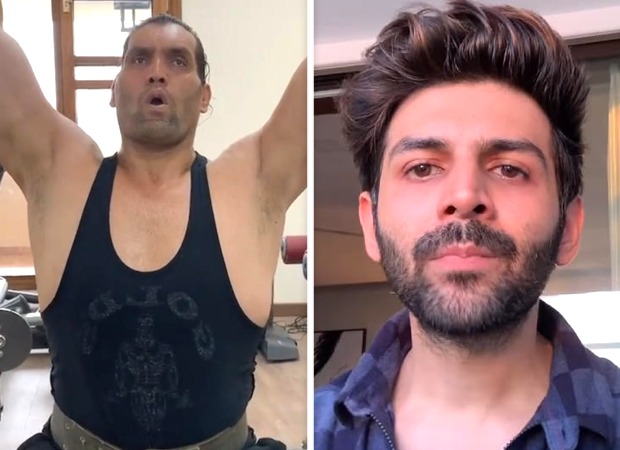 The Great Khali working out on Kartik Aaryan’s coronavirus monologue is going viral