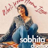 Sobhita Dhulipala takes pictures on her phone and styles herself for the cover image of a work from home issue magazine