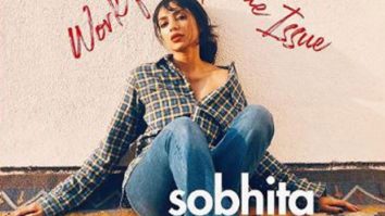 Sobhita Dhulipala takes pictures on her phone and styles herself for the cover image of a work from home issue of a magazine