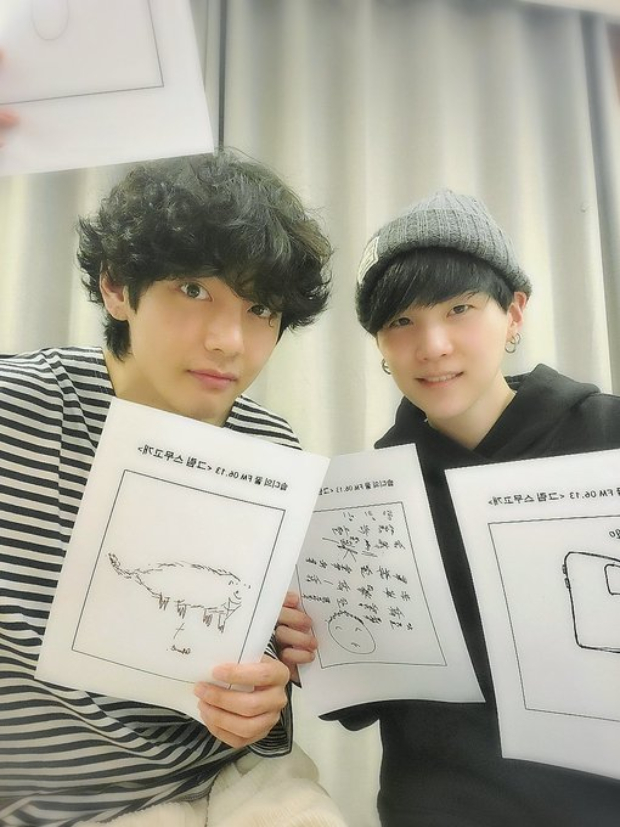BTS members Suga and V post a selfie after their fun conversation and reveal details about Taehyung's mixtape BTS members Suga and V post a selfie after their fun conversation and reveal details about Taehyung's mixtape