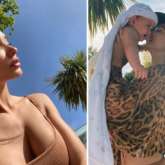 Bikini clad Amy Jackson shares cuddles with her cute son