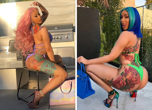 Cardi B flaunts her enviable figure in sexy bikini photos, reveals new back tattoo that took 60 hours to complete!